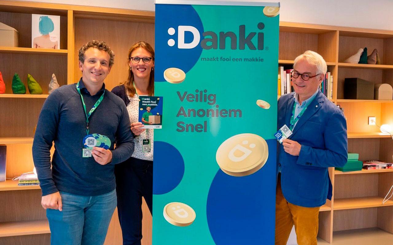 Danki-oprichters (vlnr) Michael Littaur, Linda Mabelis en Daan Durlacher. Danki-oprichters (vlnr) Michael Littaur, Linda Mabelis en Daan Durlacher.