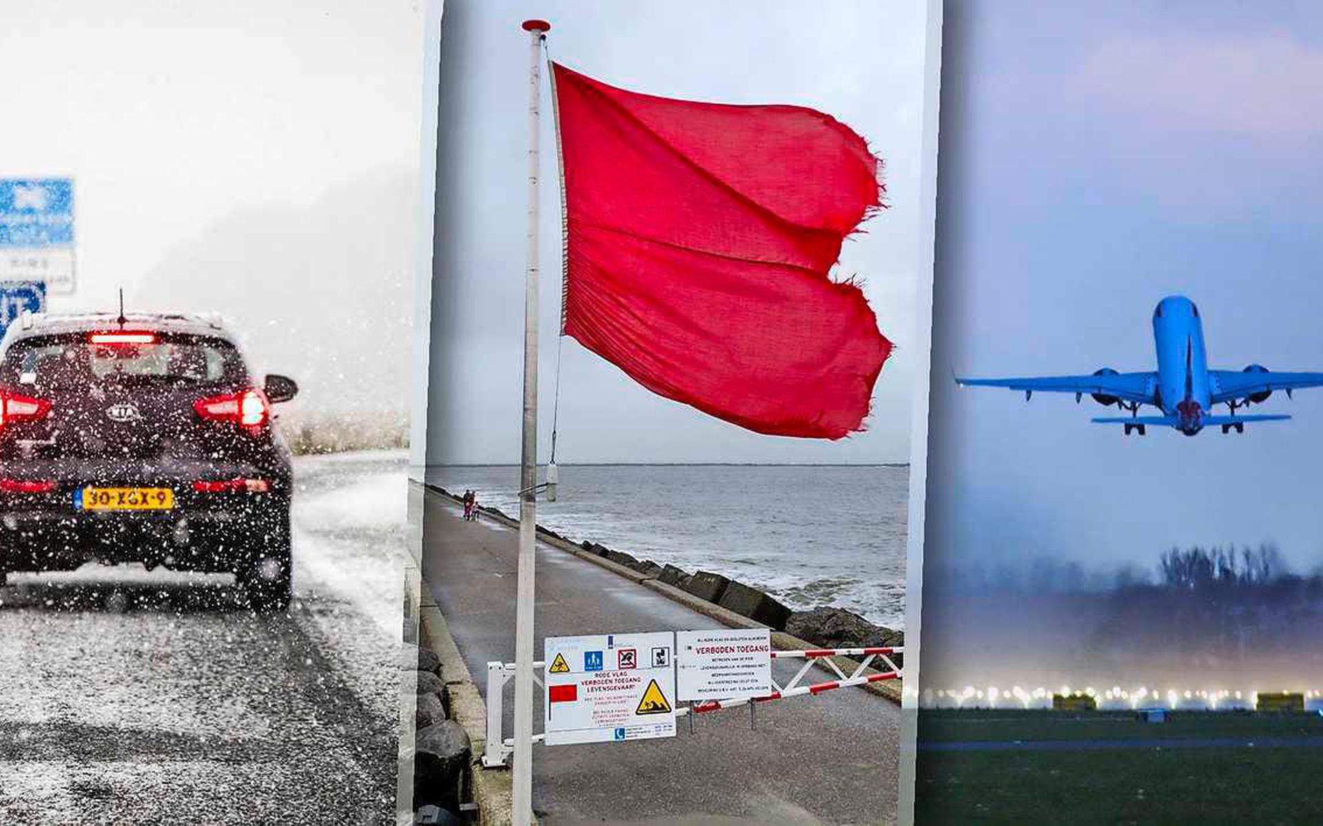 Zware Windstoten In Het Noorden. Drukke Ochtendspits Verwacht, Schiphol ...