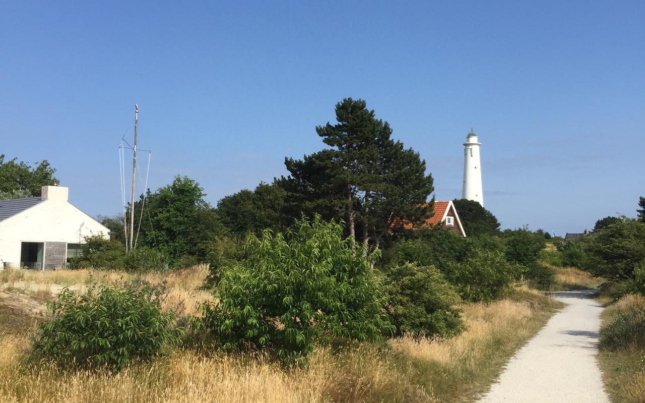 Het torenbinnenpad op Schiermonnikoog, met de vroegere vuur- en watertoren. Het torenbinnenpad op Schiermonnikoog, met de vroegere vuur- en watertoren.