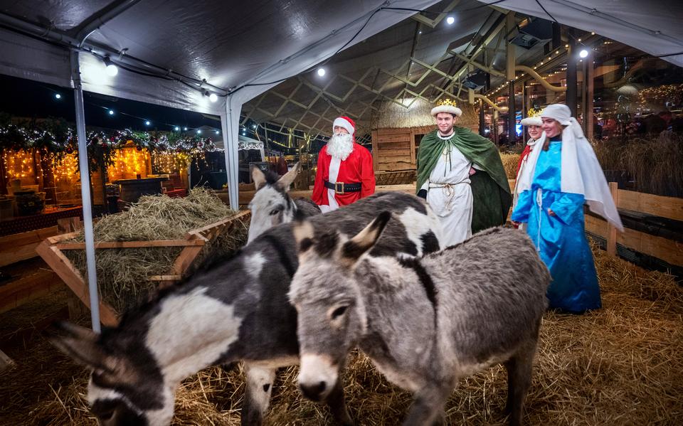 Levende kerststal in Garnwerd aan Zee. 