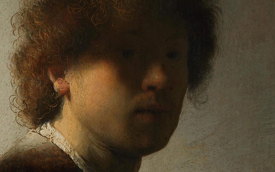 Het zelfportret van Rembrandt uit 1628.