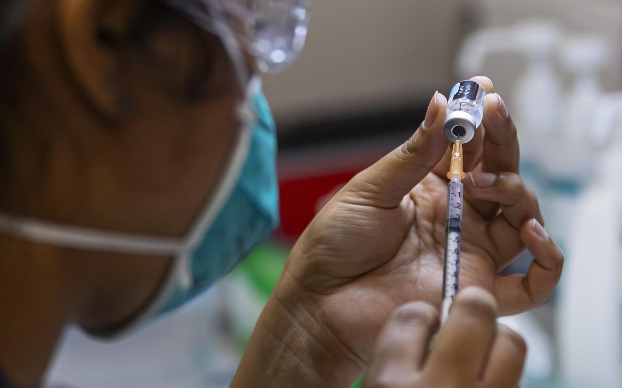 De kankerpatiënten kregen twee doses van het Moderna-vaccin De kankerpatiënten kregen twee doses van het Moderna-vaccin