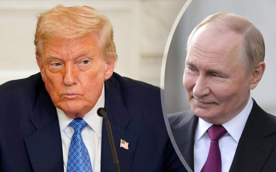 De Amerikaanse president Donald Trump en de Russische president Vladimir Poetin.