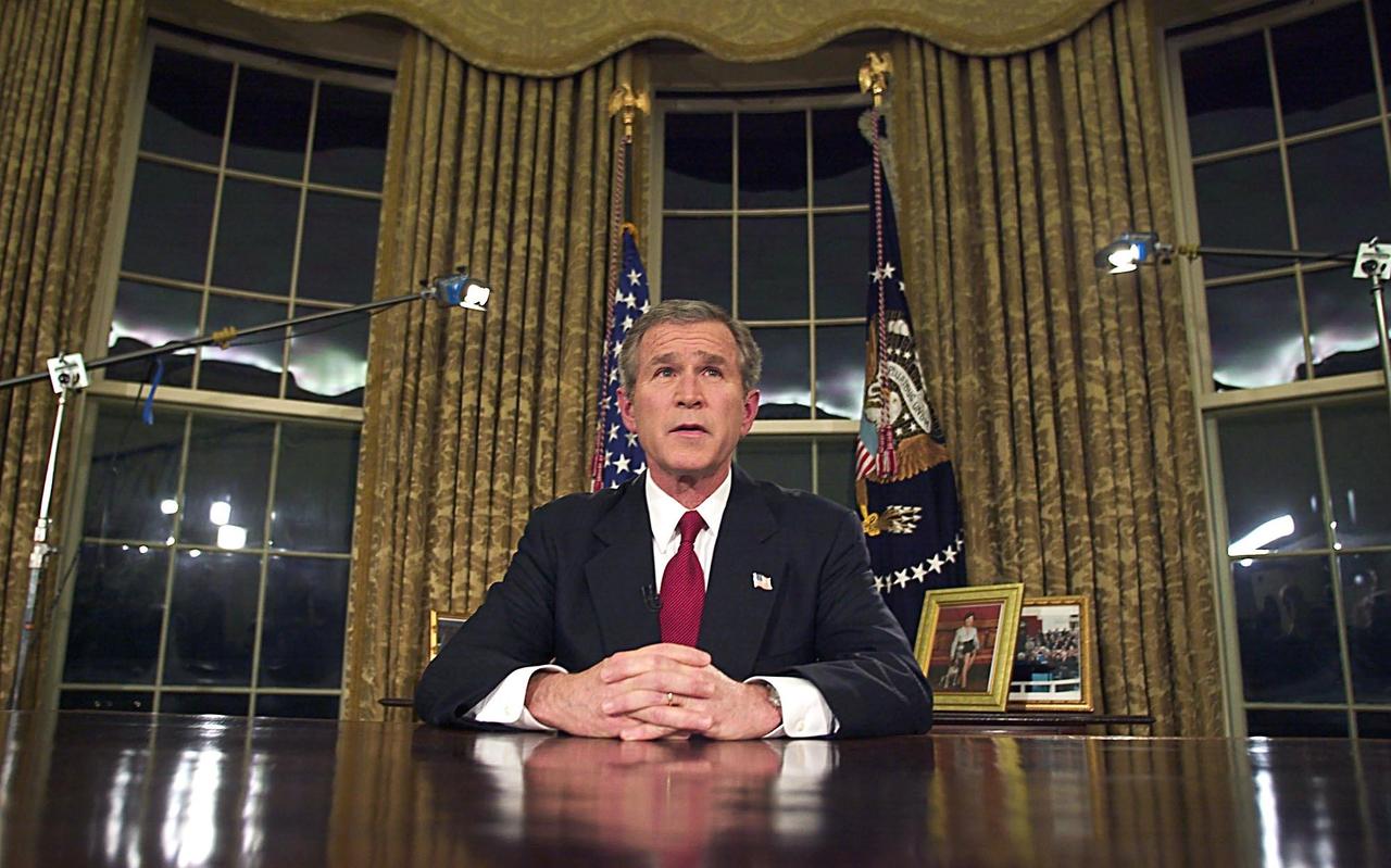 De voormalige Amerikaanse president George W. Bush. De voormalige Amerikaanse president George W. Bush.