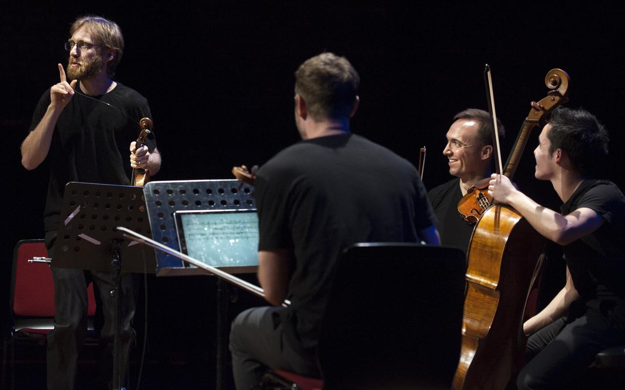 Het Jack Quartet uit New York was enkele keren te gast op festival Soundsofmusic. Hier de musici tijdens een optreden in het Grand Theatre in 2017. Het Jack Quartet uit New York was enkele keren te gast op festival Soundsofmusic. Hier de musici tijdens een optreden in het Grand Theatre in 2017.
