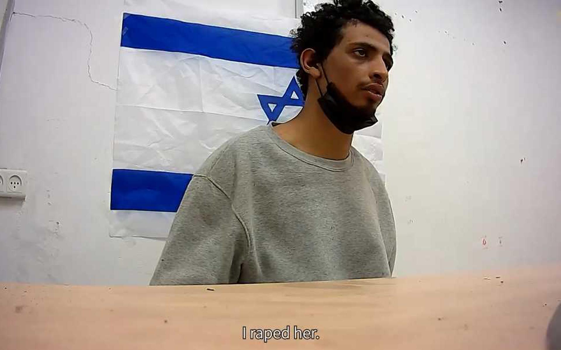 De door de IDF vrijgegeven beelden van het verhoor.