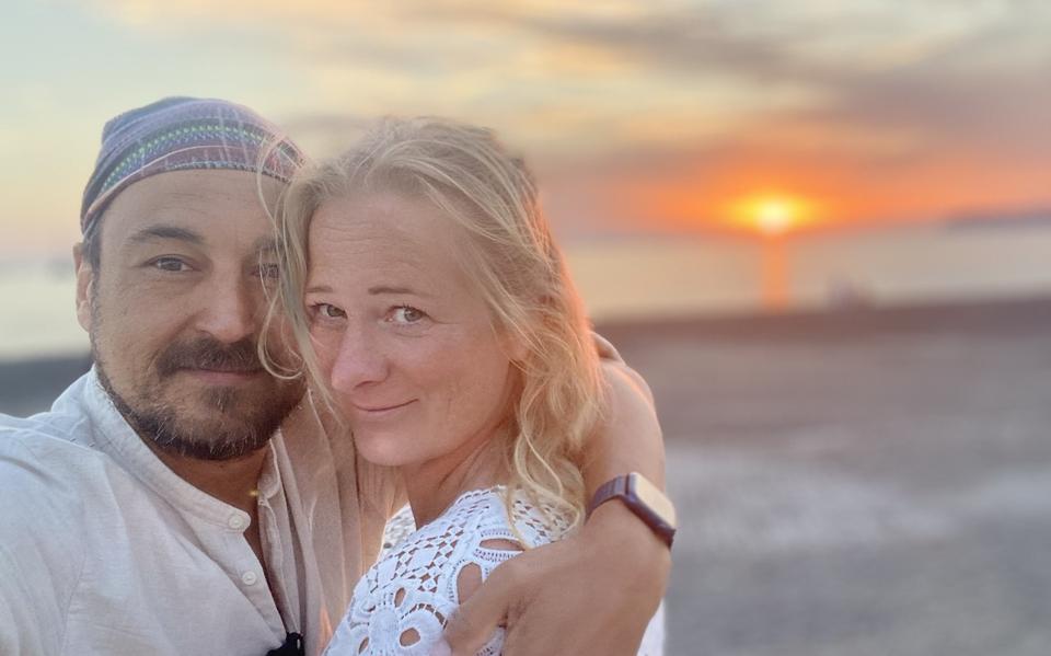 Ismaël Lotz en Carolien Fleurke tijdens hun laatste vakantie samen in Griekenland.