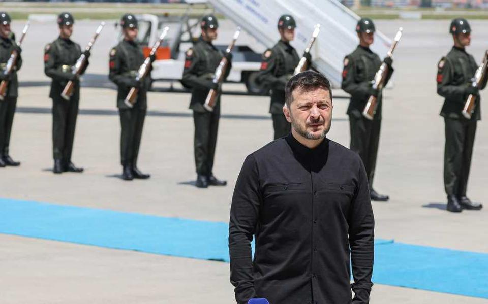 De Oekraïense president Volodimir Zelenski in Turkije.
