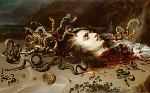 Geen prachtige bos met haren op haar hoofd, maar een hoop kronkelende slangen. Wie in haar ogen kijkt, verandert pardoes in een stenen standbeeld. Haar doel? Zoveel mogelijk mensen verstenen. Medusa is een vreselijk monster. In de Griekse mythologie hakt Perseus haar kop af. Peter Paul Rubens schilderde het monster, maar hoe monsterlijk was Medusa eigenlijk?
