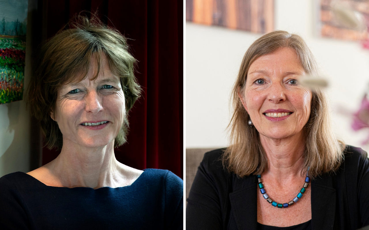 Dit zijn hoogleraren Linda Steg en Pauline Kleingeld van de RUG. Ze hebben net de prestigieuze Spinozapremie en Stevinpremie binnengesleept.