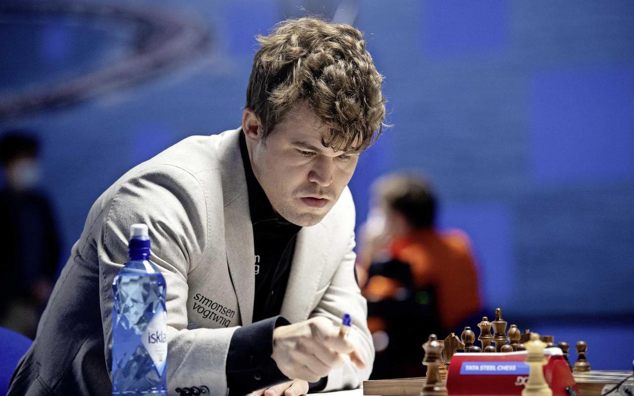 Magnus Carlsen op Tata Steel Chess begin dit jaar.