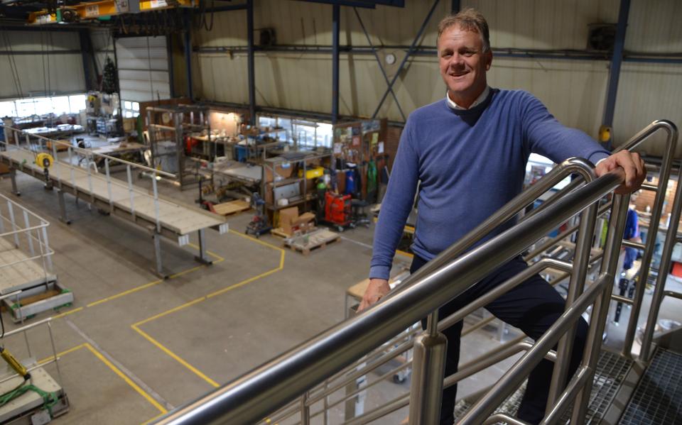Renze Bote Westra in de fabricagehal. 