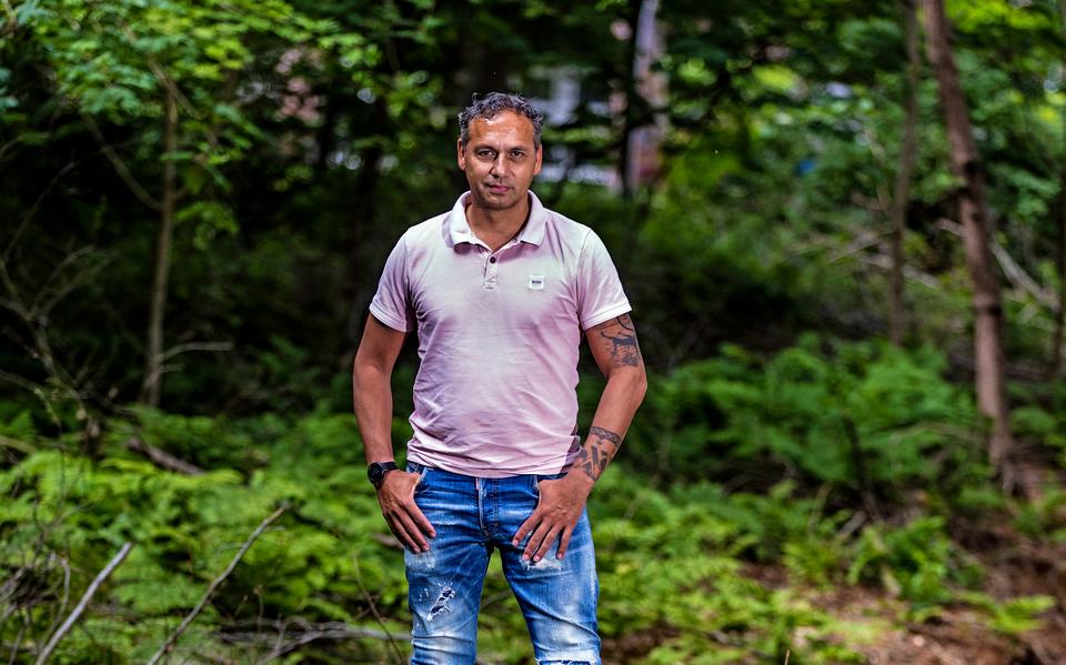 Jeffrey Talan in de bossen van Oranjewoud.