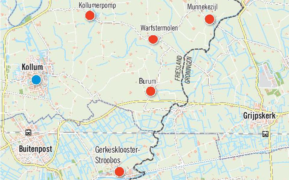 In deze dorpen doet de Fryske Akademy onderzoek. De voorlopige werktitel van de streektalen in het rood: Súdlauwerslânsk.