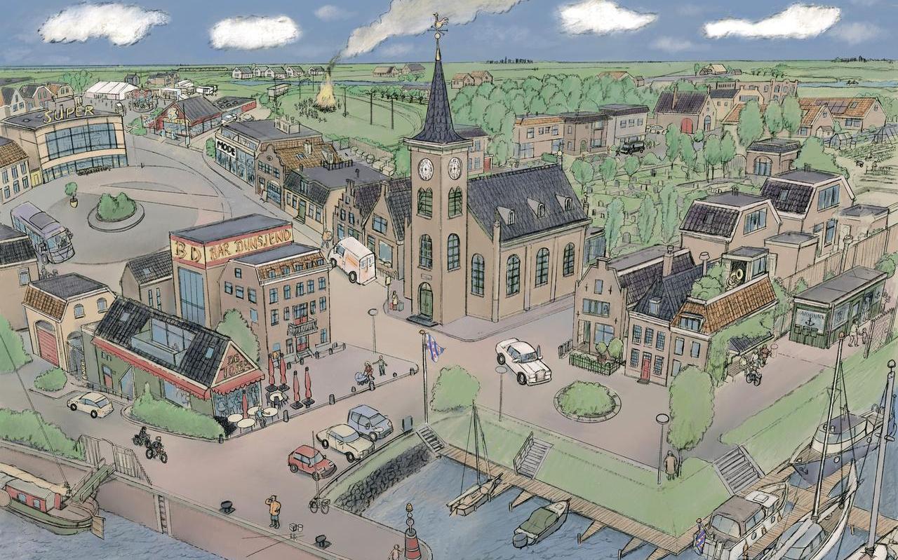 Nearnewrâld, it doarp fan tekener Laurens Bontes en it Skriuwersboun. Nearnewrâld, it doarp fan tekener Laurens Bontes en it Skriuwersboun.
