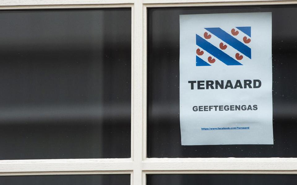 Protest tegen gaswinning in Ternaard.