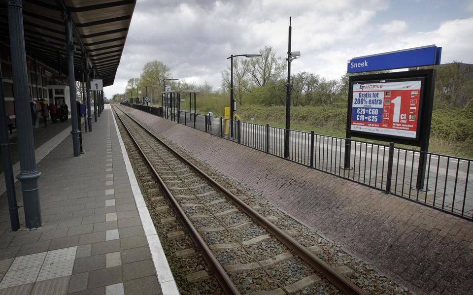 Het treinstation in Sneek.