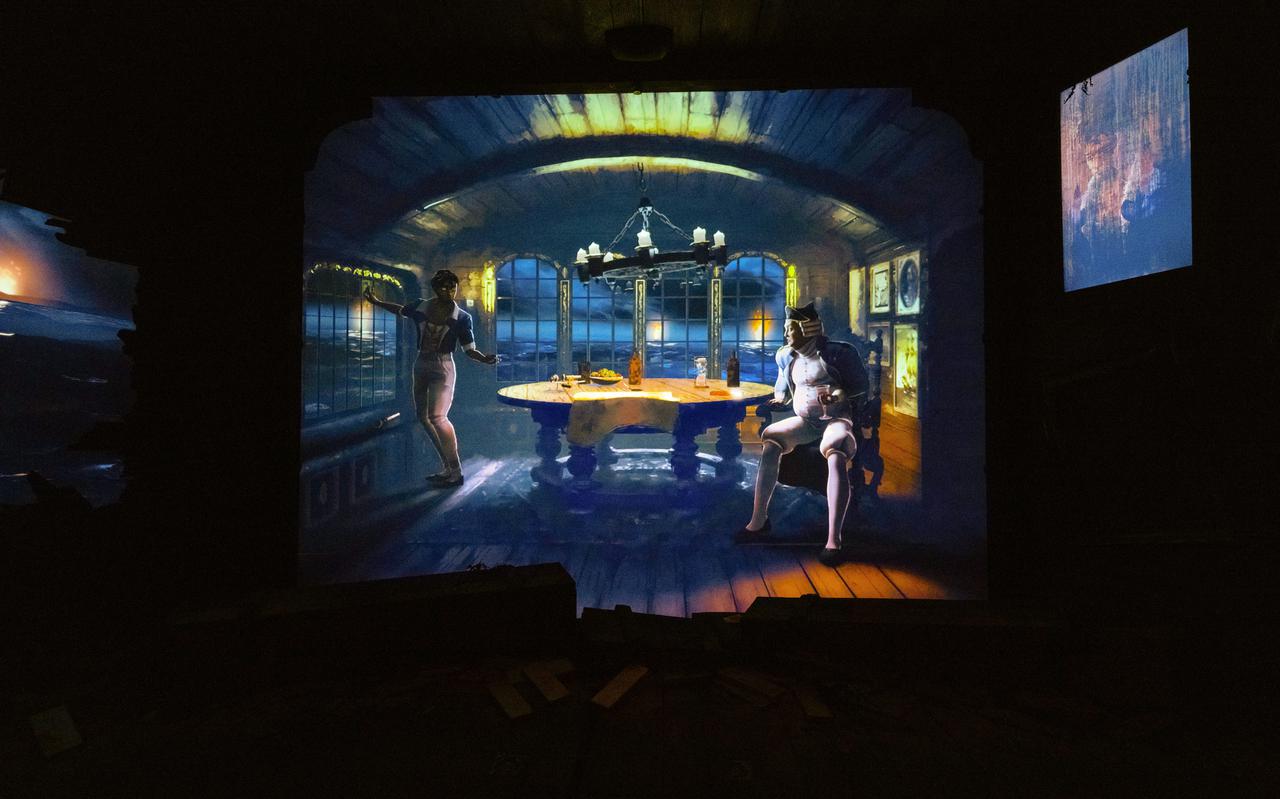 De Utrechtse animatiestudio Colorbleed werkte het verhaal van de ondergang van de Lutine grafisch uit tot een haast computergame-achtige film met lichte horrorelementen.                                               