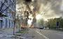 Explosies in Kiev maandagochtend. Tientallen raketten werden door de Russen op Oekraïense steden afgevuurd.