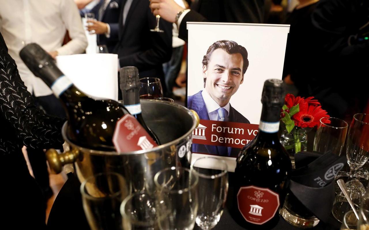 Een foto van Thierry Baudet, voorafgaand aan de uitslagenavond. FOTO ANP Een foto van Thierry Baudet, voorafgaand aan de uitslagenavond. FOTO ANP