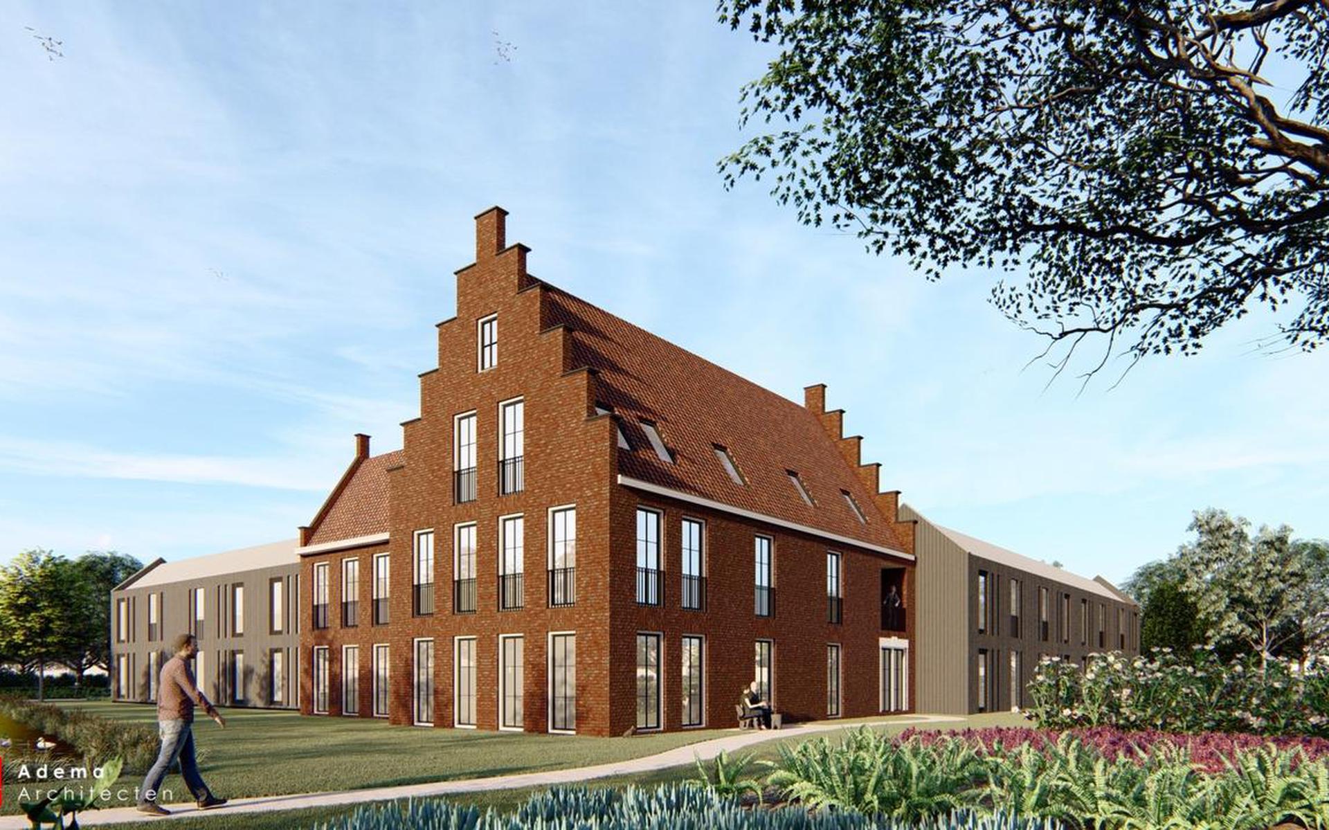 Visualisatie van de nieuwe appartementen aan de Hege Hearewei in Stiens. Bron: Adema Architecten.