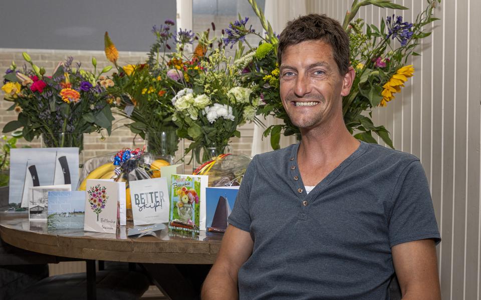 Schipper Jappie Visser kreeg veel bloemen en kaartjes opgestuurd.