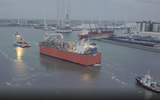 Reuzenplatform Golar Igloo brengt via Eemshaven miljarden kuub gas naar Nederland