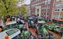 Het boerenprotest bij het Provinsjehûs in Leeuwarden trok vorig jaar honderden boeren. FOTO ANP