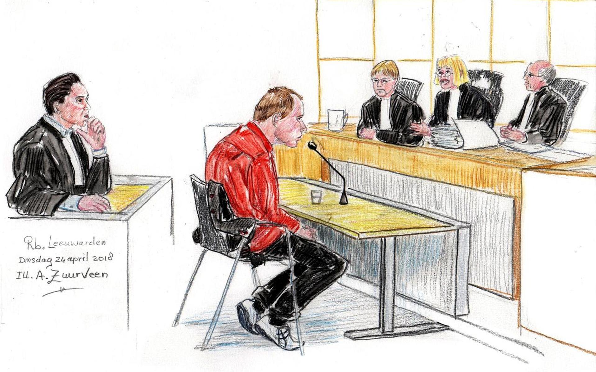 Geen acht, maar vier jaar cel voor doodsteken Heerenvener - Leeuwarder Courant