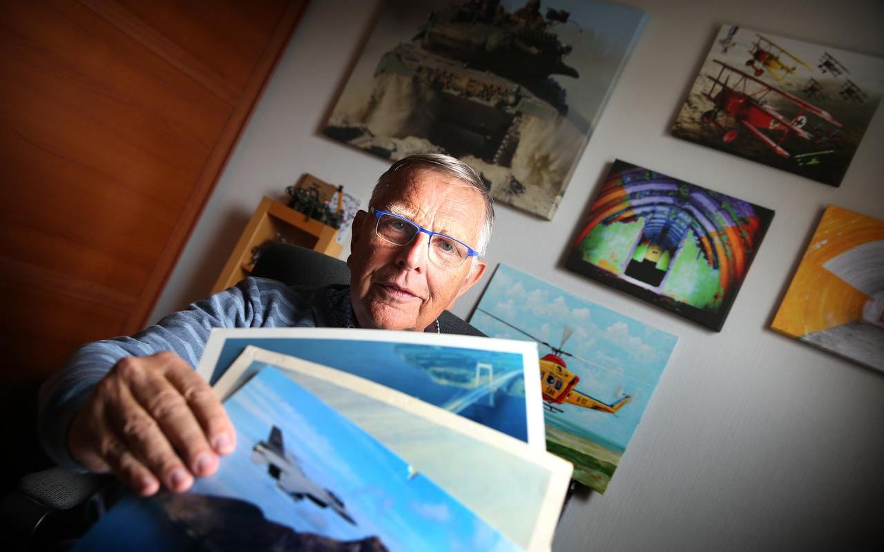 Siete Meeter met een paar foto's (niet door hem gemaakt) van de F-16. ,,De F-16 hat myn hert wol echt krigen.’’ Siete Meeter met een paar foto's (niet door hem gemaakt) van de F-16. ,,De F-16 hat myn hert wol echt krigen.’’