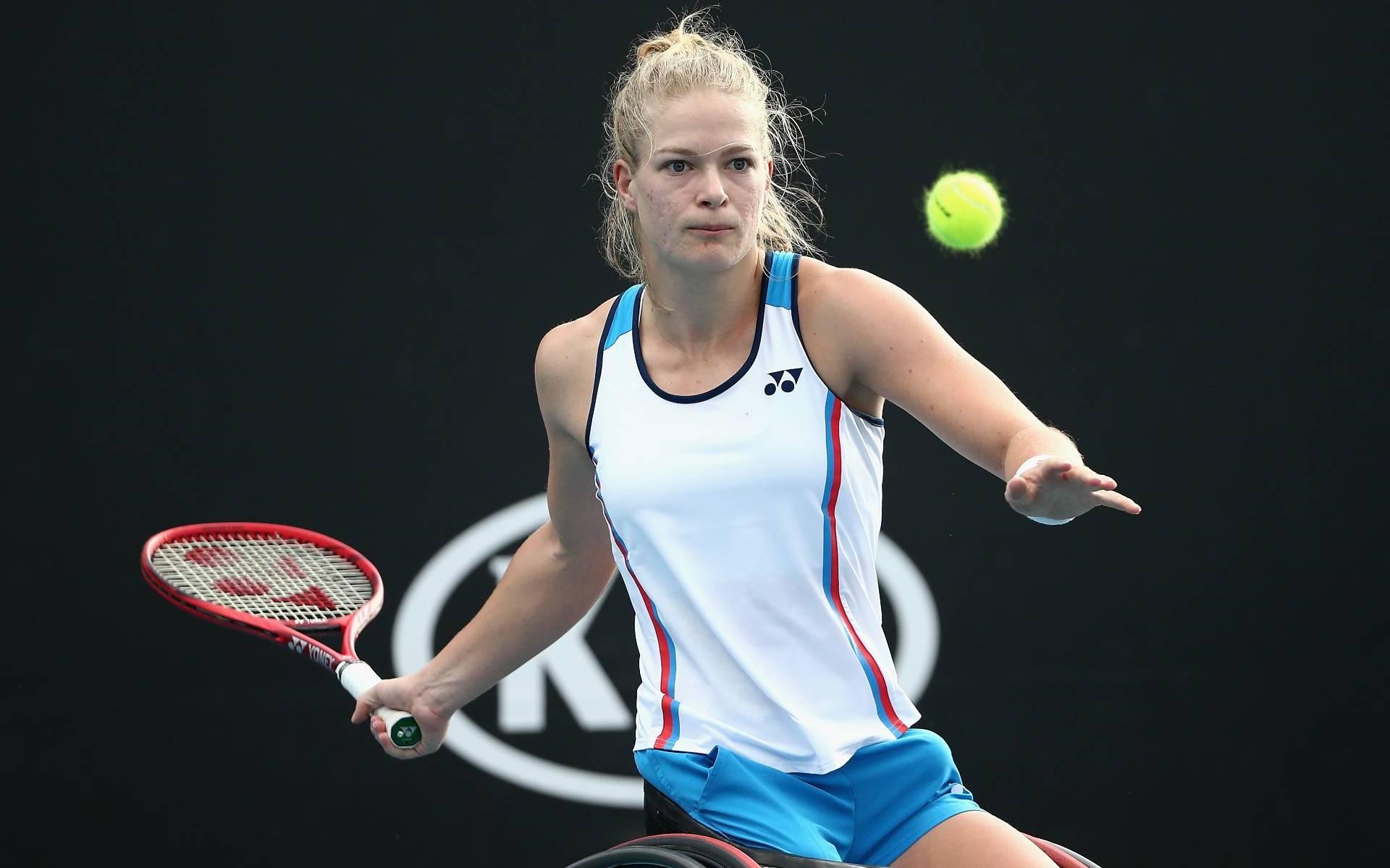 Rolstoeltennisster De Groot wint voor derde keer op rij US Open