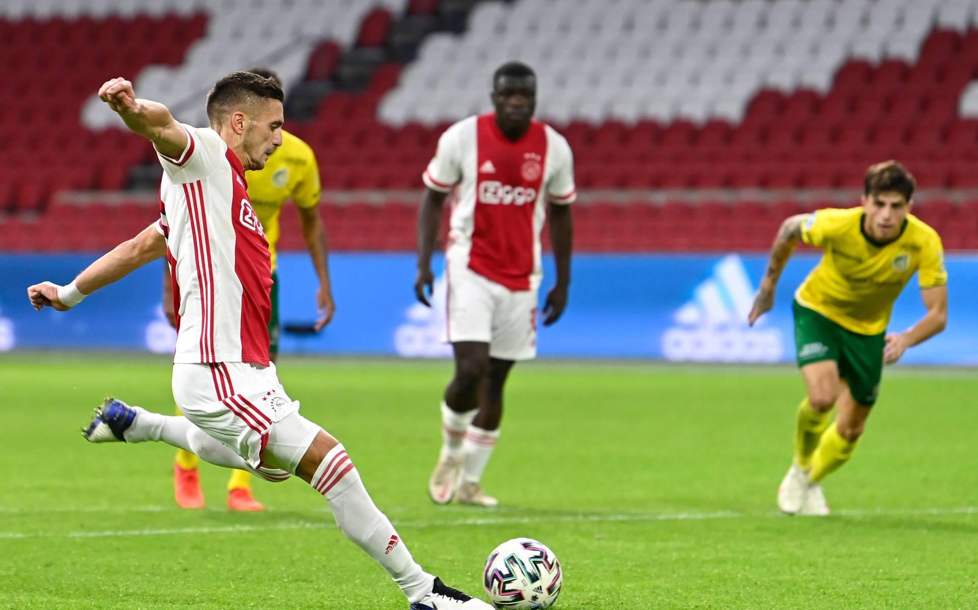 Ajax verslaat Fortuna Sittard dankzij drie strafschoppen met 5-2
