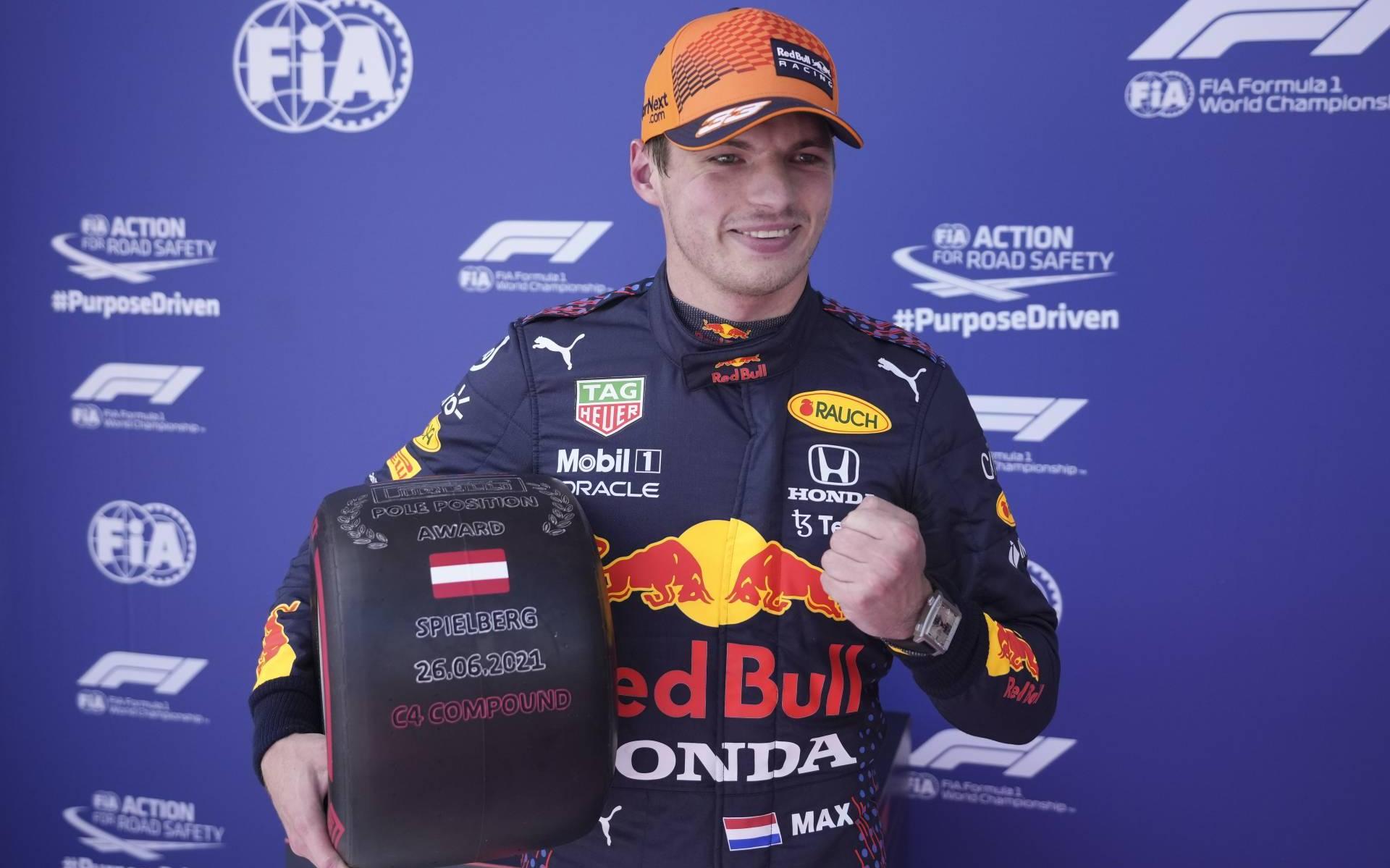 Verstappen start ook tijdens GP van Oostenrijk vanaf poleposition - Leeuwarder Courant