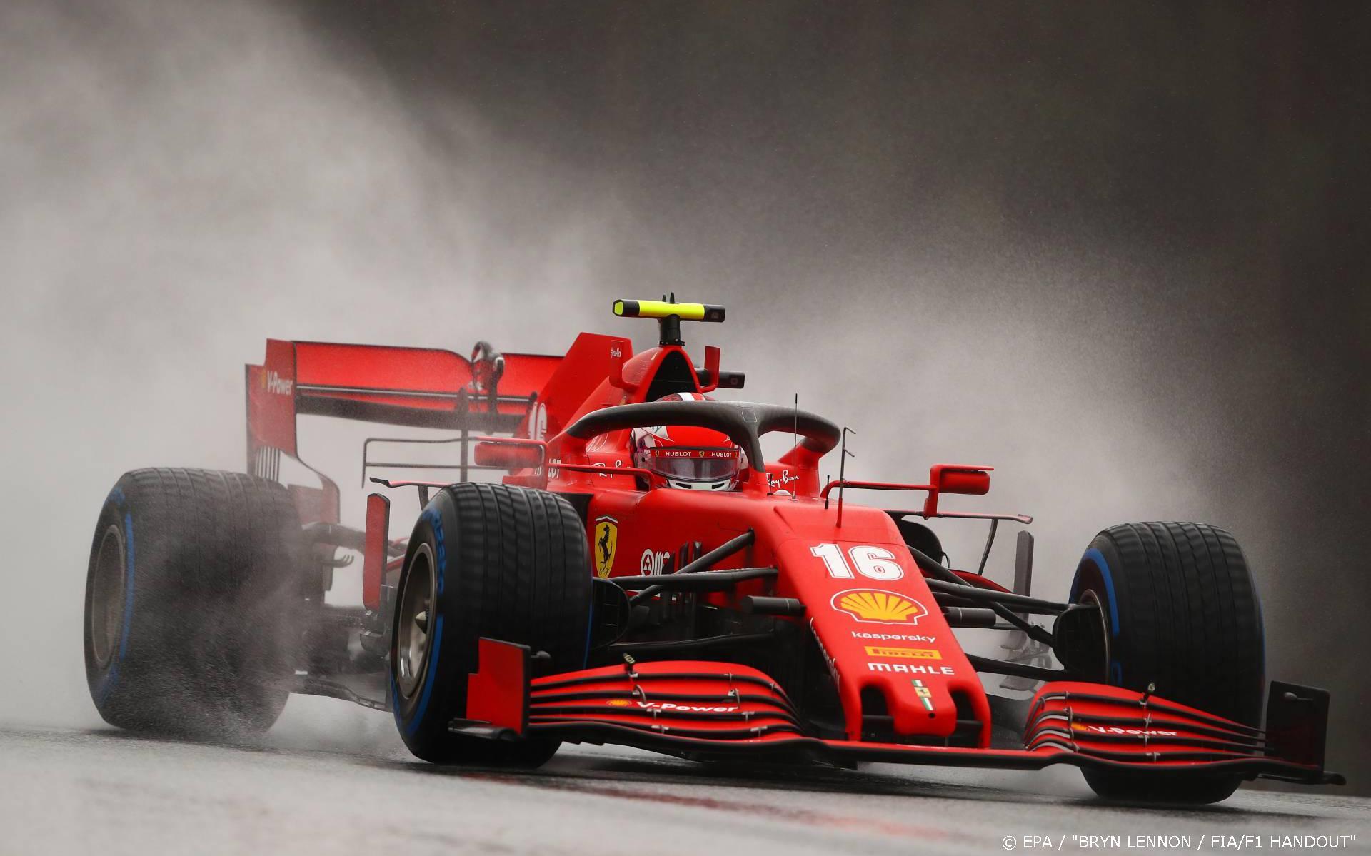 Ferrari-coureur Leclerc nog drie plaatsen naar achteren