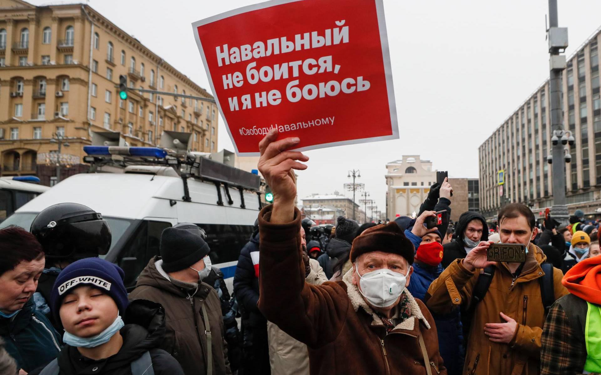 Echtgenote Navalni en honderden anderen opgepakt in Moskou