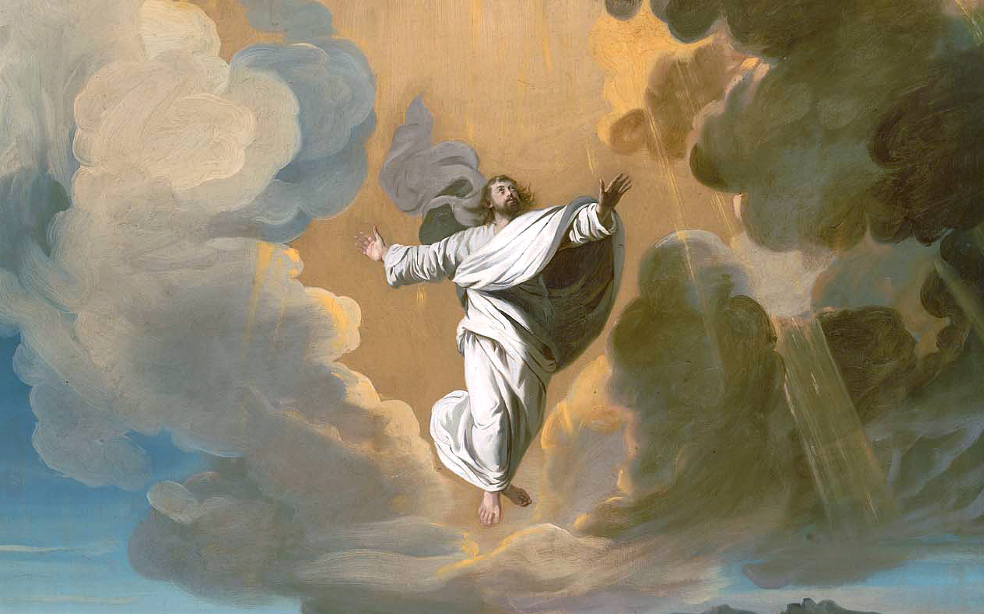 De hemelvaart van Jezus (fragment), John Singleton Copley, 1775.