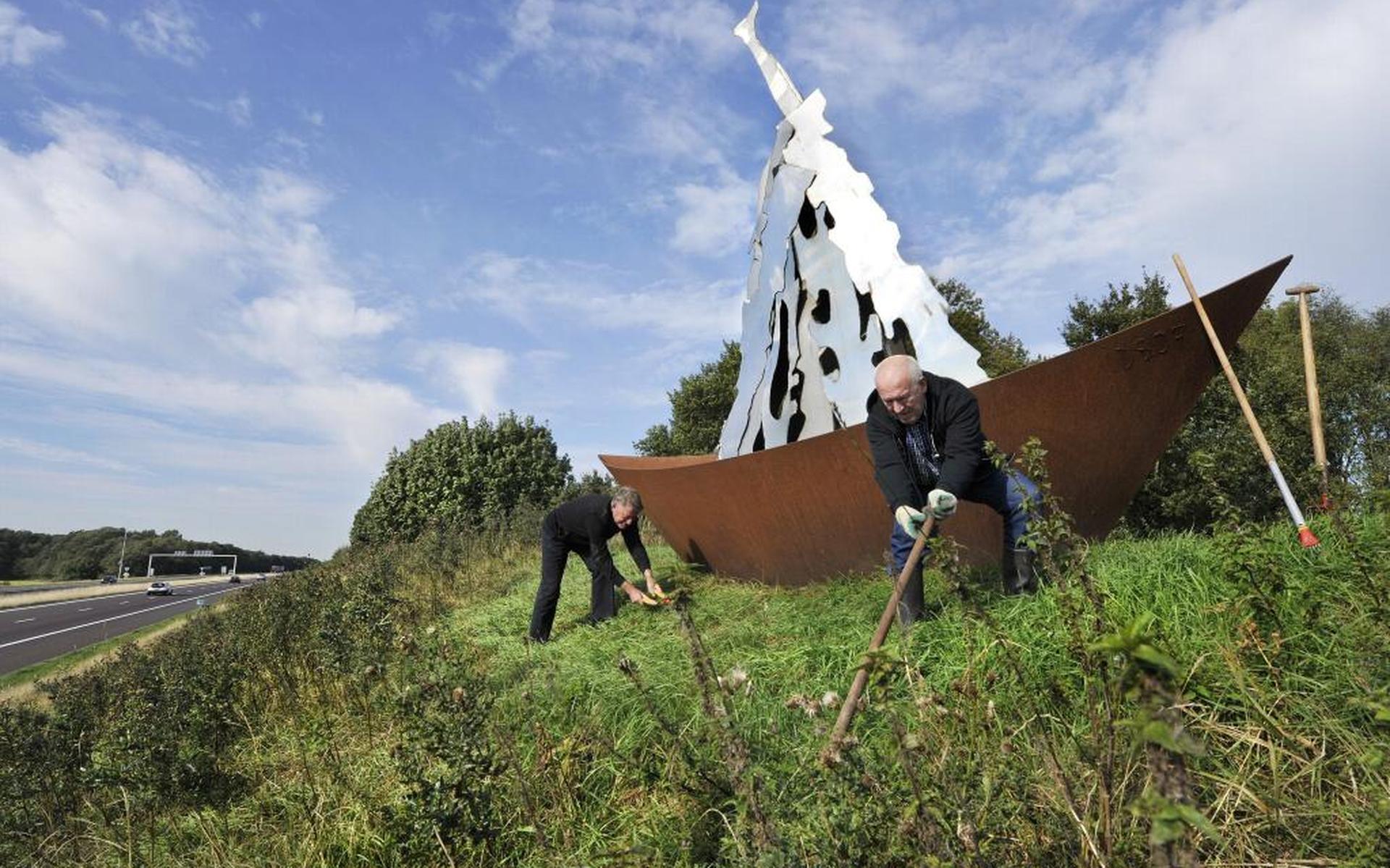 Kunstwerk terug bij herplante Roazebosk in Scharsterbrug