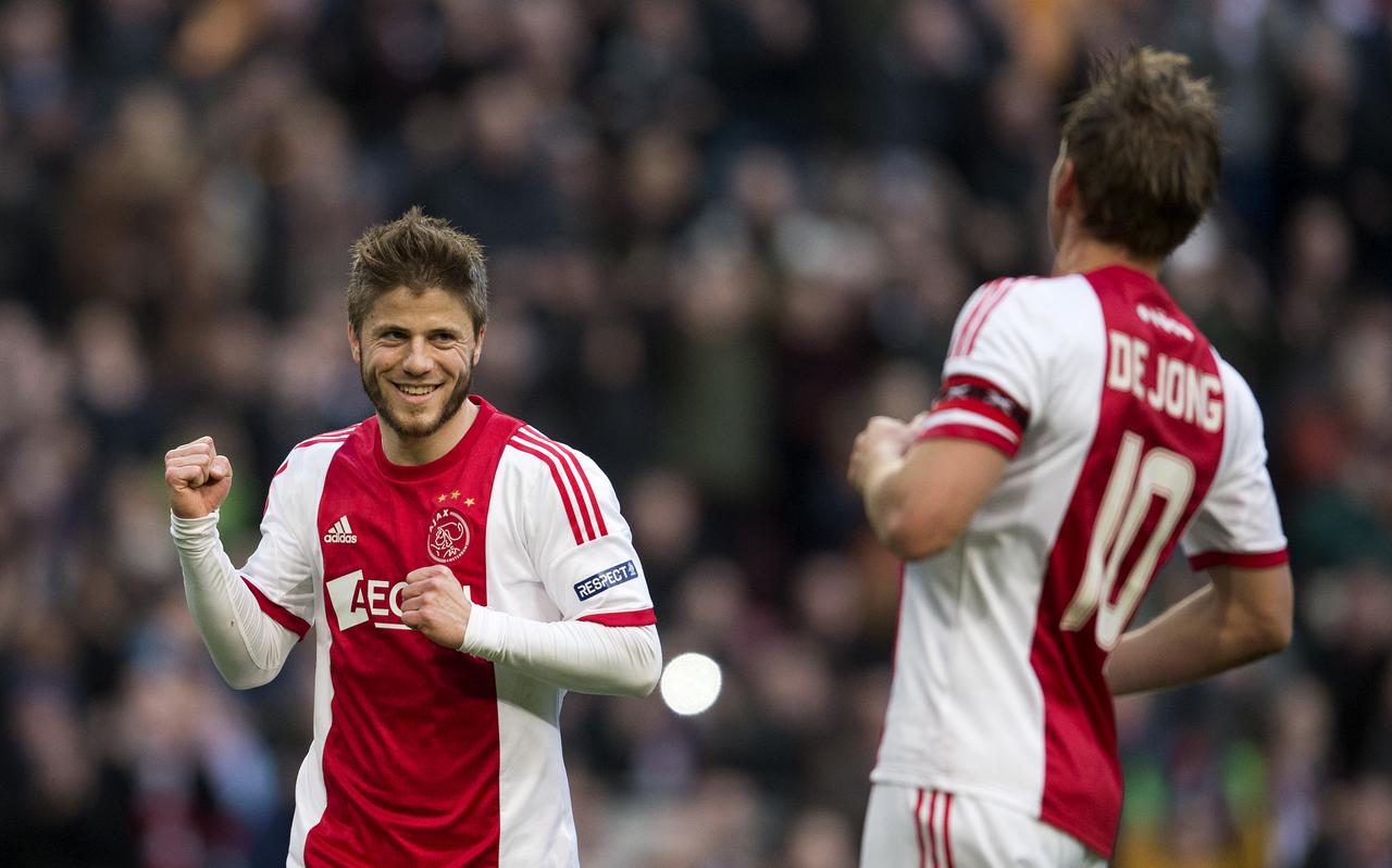 Lasse Schöne en Siem de Jong in hun tijd bij Ajax. Lasse Schöne en Siem de Jong in hun tijd bij Ajax.