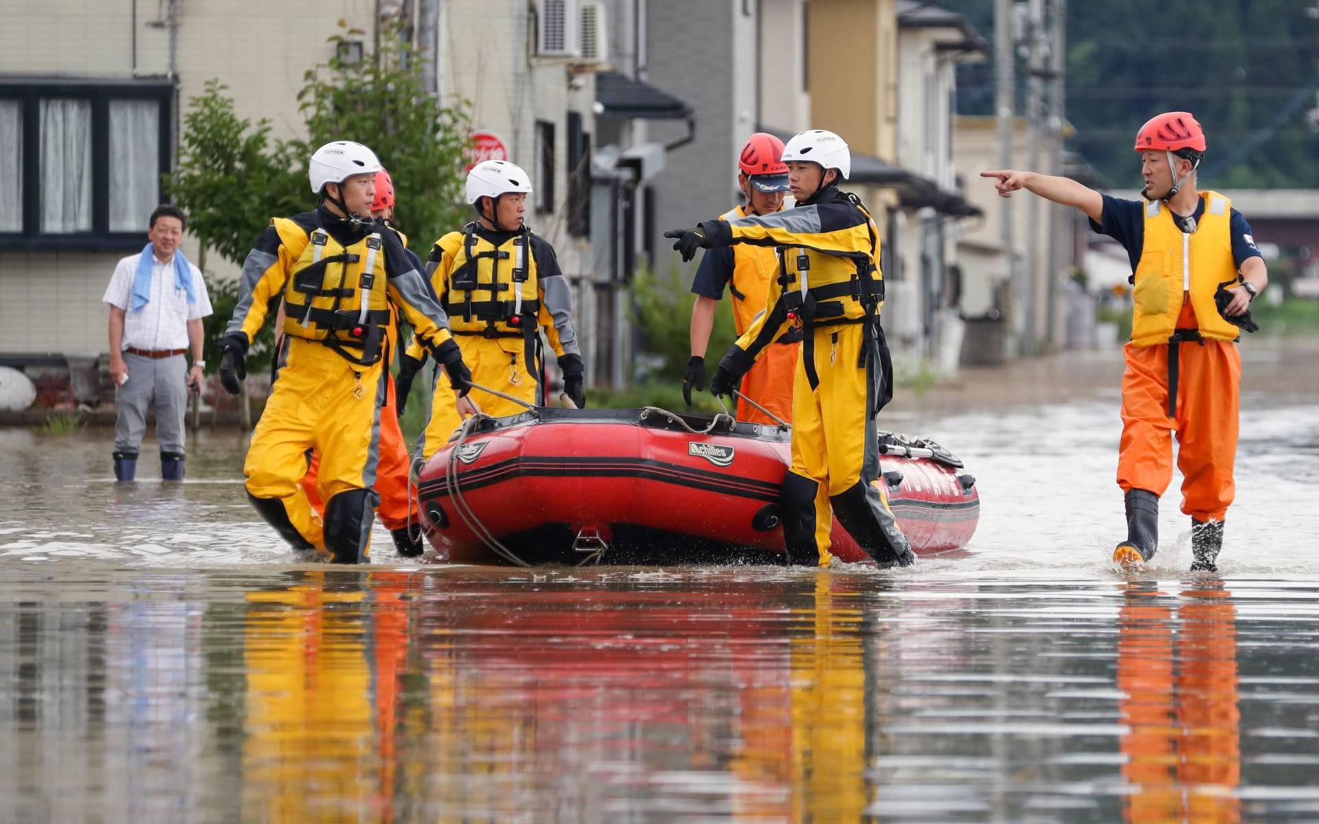 Opnieuw overstromingen in Japan door hevige regenval
