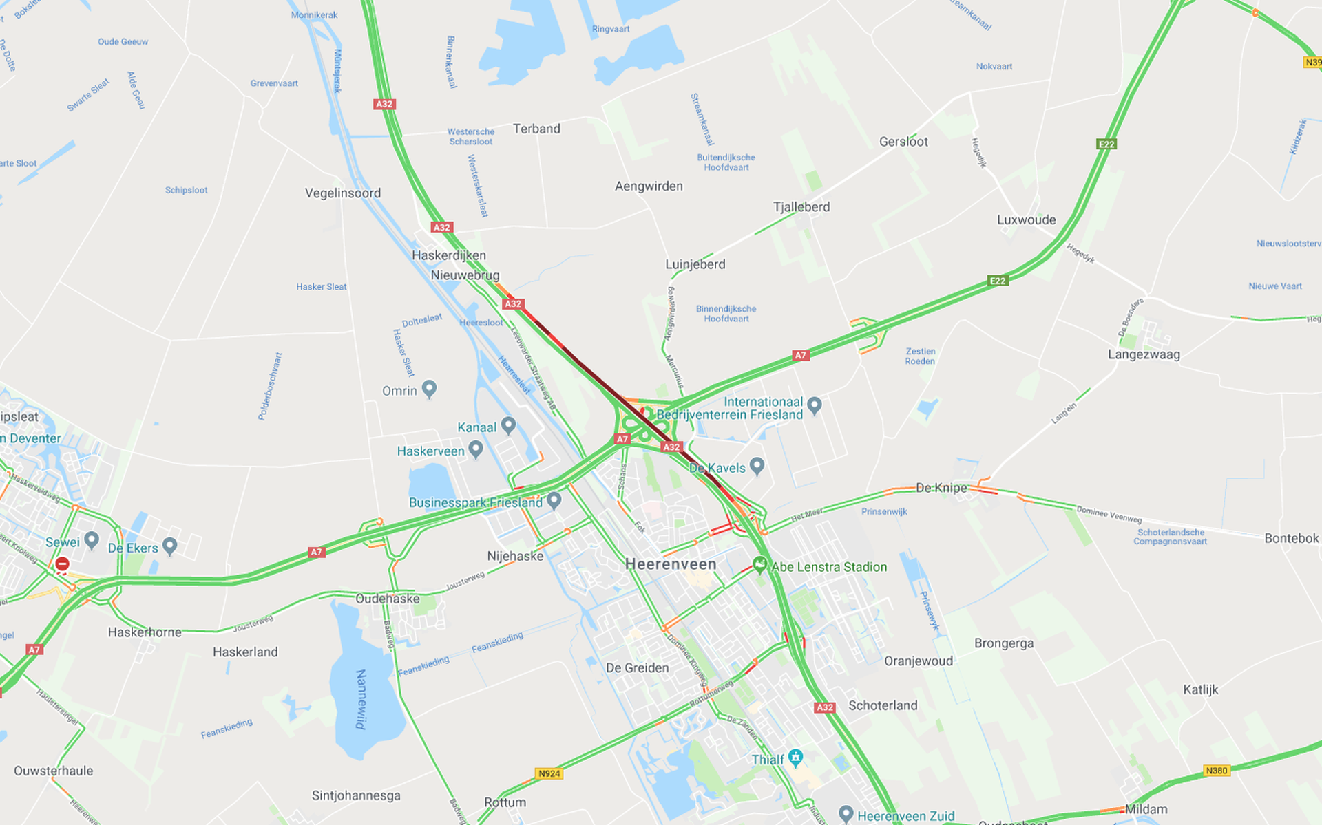 File op A32 tussen Heerenveen en Leeuwarden opgelost - Leeuwarder Courant