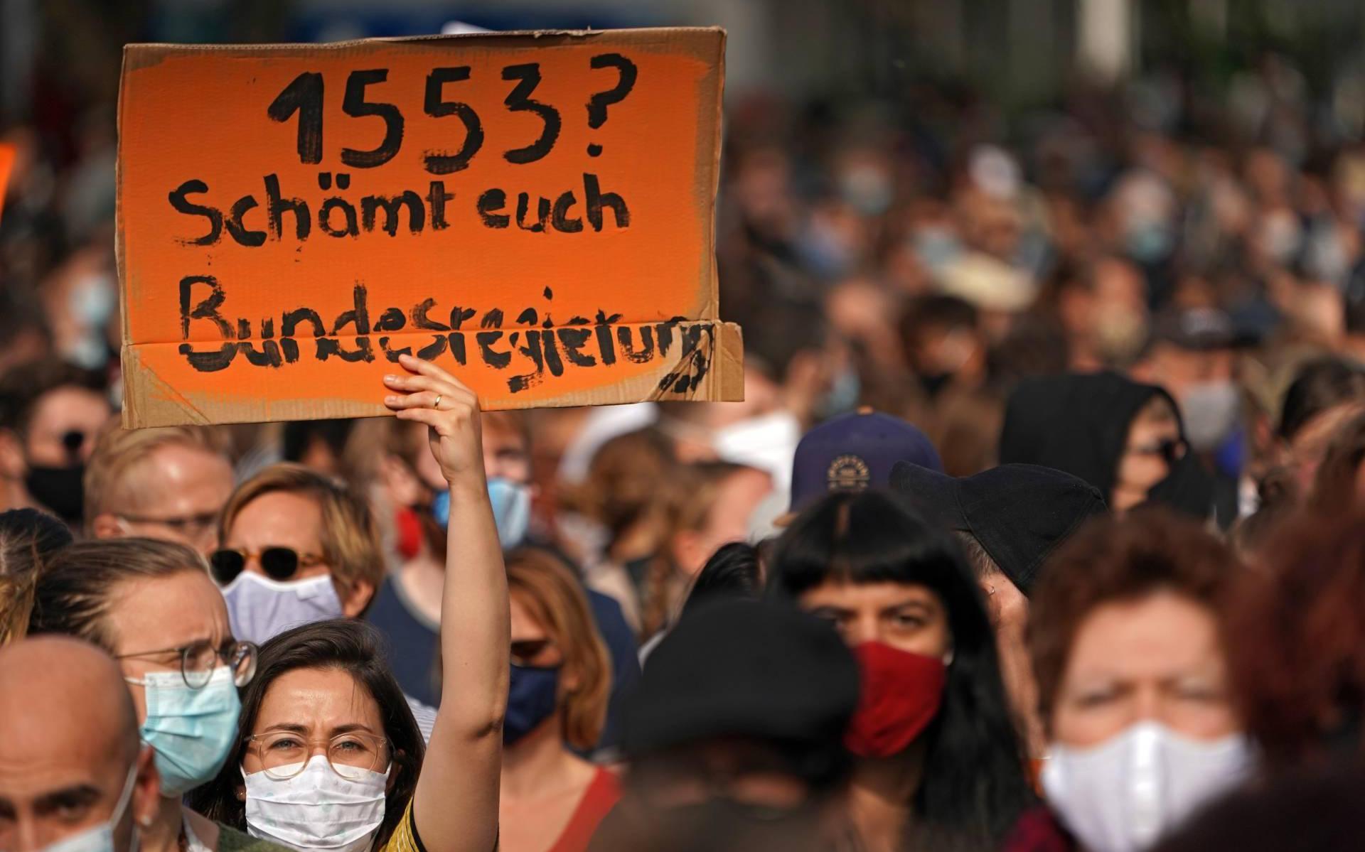 Protesten in Duitsland na brand vluchtelingenkamp Lesbos