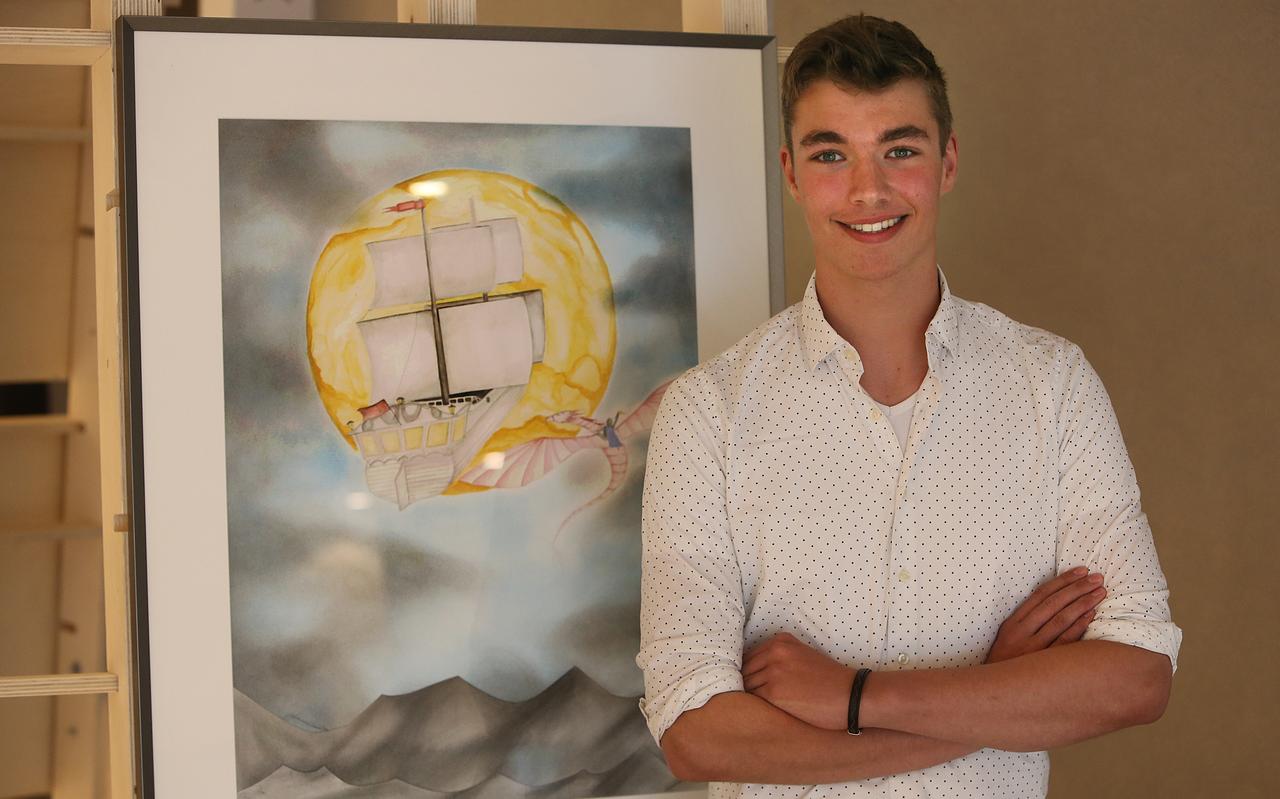'Schipper mag ik overvaren', Mark van der Heide, Burgemeester Hamstra School, Gorredijk. FOTO NIELS WESTRA 'Schipper mag ik overvaren', Mark van der Heide, Burgemeester Hamstra School, Gorredijk. FOTO NIELS WESTRA