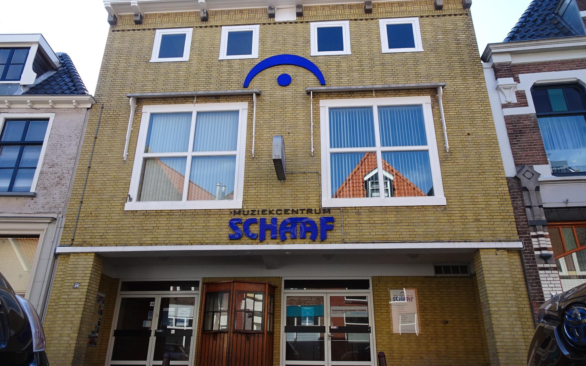 De ingang van Zalen Schaaf aan de Breedstraat in Leeuwarden.