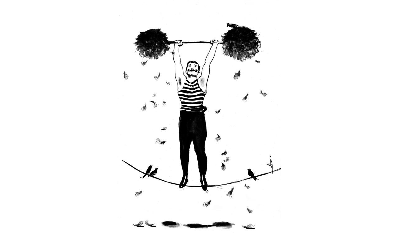 Veerkracht. Illustratie: Sjoukje Bierma Veerkracht. Illustratie: Sjoukje Bierma