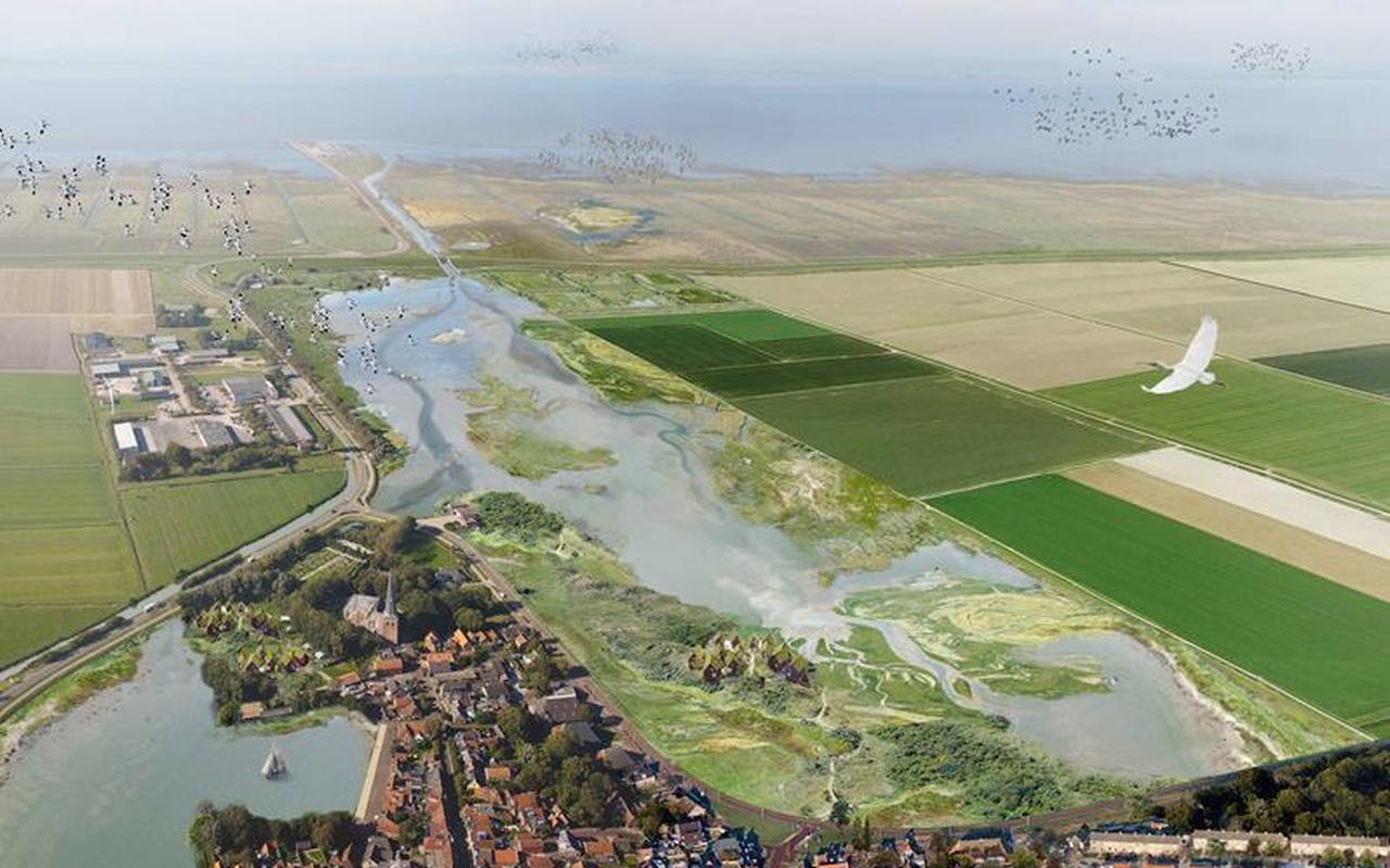 De ‘natuurvariant’ van Holwerd aan Zee staat voor een buitendijkse ondiepe natuurlijke geul en broedeiland met een binnendijks getijdemeer tot aan het dorp, dat zal bestaan uit ondiepe droogvallende en diepere delen, broedeilanden en voorzieningen voor vismigratie. Dus wel een doorbraak in de dijk, maar geen vaarroute tot in het binnenmeer. De ‘natuurvariant’ van Holwerd aan Zee staat voor een buitendijkse ondiepe natuurlijke geul en broedeiland met een binnendijks getijdemeer tot aan het dorp, dat zal bestaan uit ondiepe droogvallende en diepere delen, broedeilanden en voorzieningen voor vismigratie. Dus wel een doorbraak in de dijk, maar geen vaarroute tot in het binnenmeer.