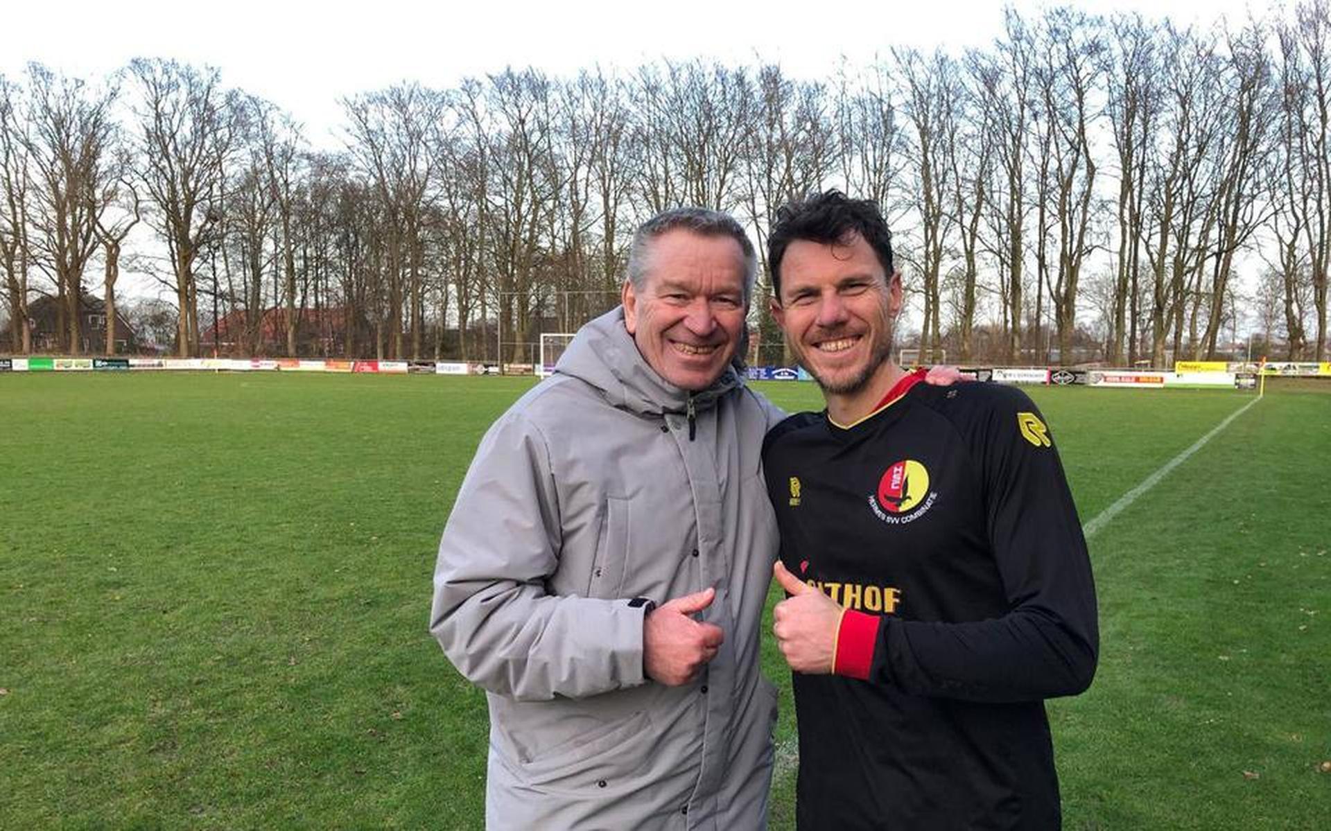 Mark-Jan Fledderus is terug op het veld en geeft tegenstander van ODV uit Wijnjewoude tik in het gez