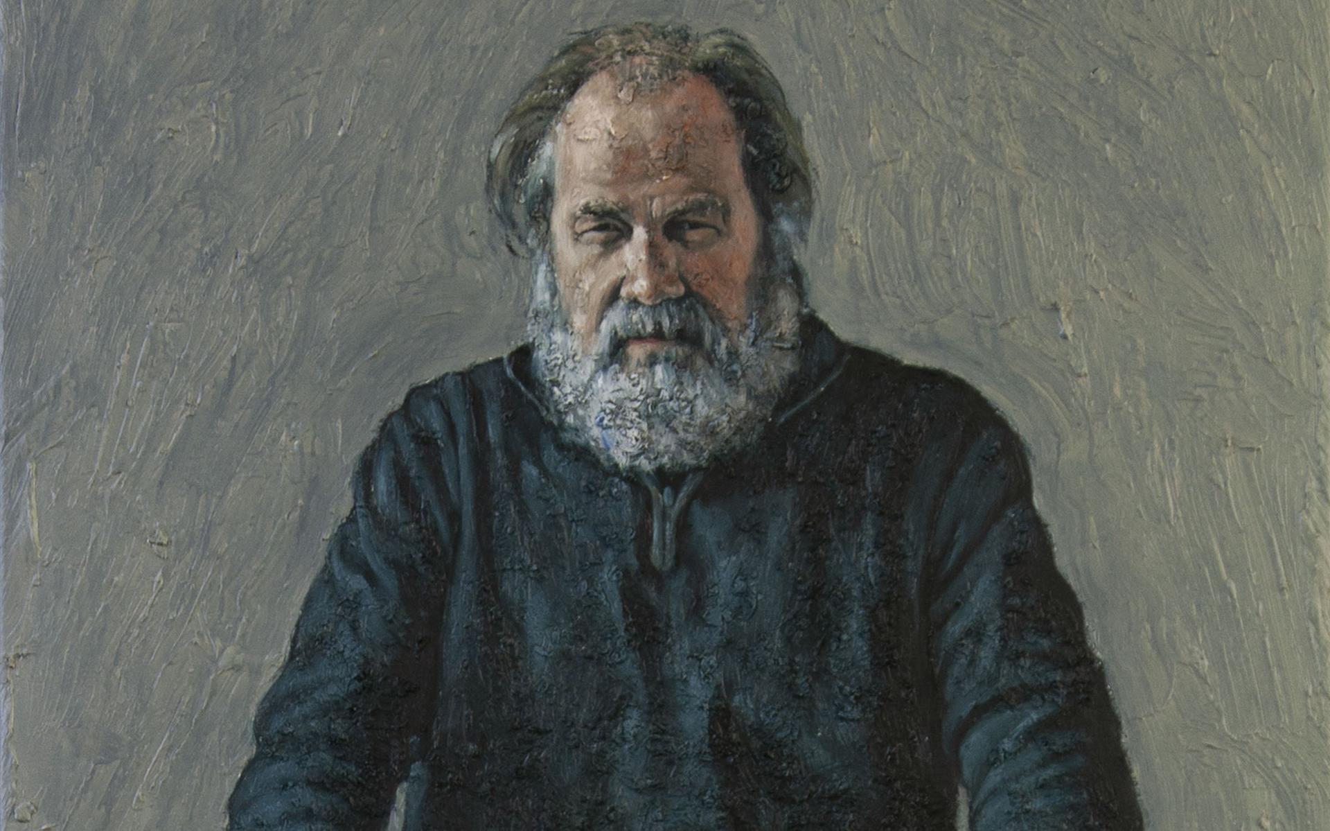 Het geschilderde portret van schrijver en dichter Sipke de Schiffart.