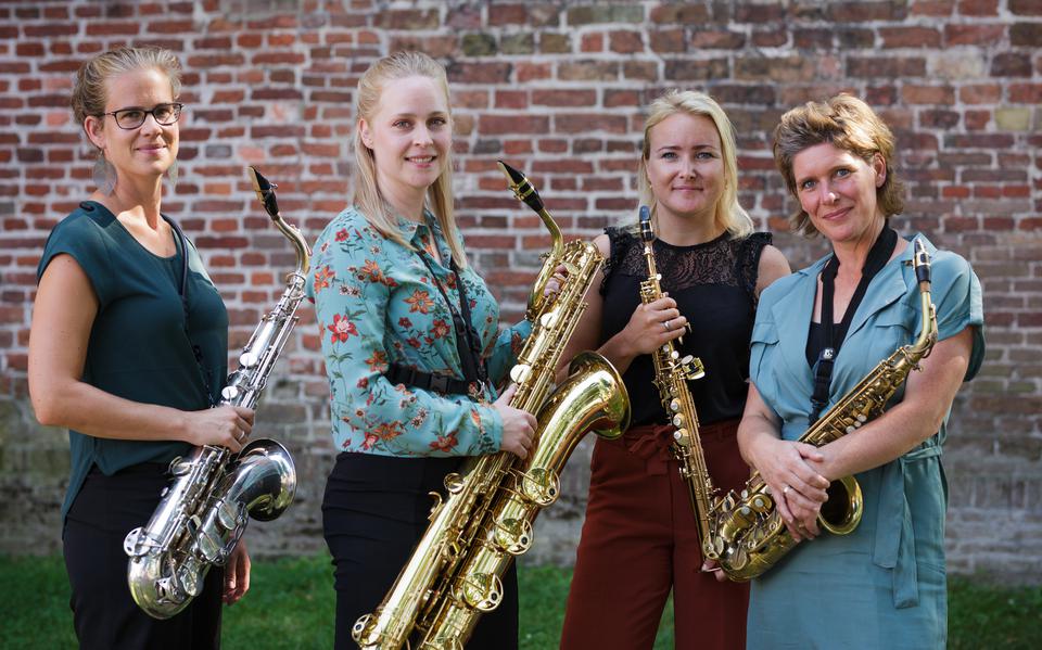 Fardau van der Woude en Monique van der Ven, Saxofoonkwartet SAKS en Slagwerkfabriek zullen samen zorgen voor een zeer afwisselend programma. Foto: Martijn Schuijt Fotografie