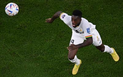 Inaki Williams namens Ghana in actie tijdens de gewonnen WK-wedstrijd tegen Zuid-Korea.