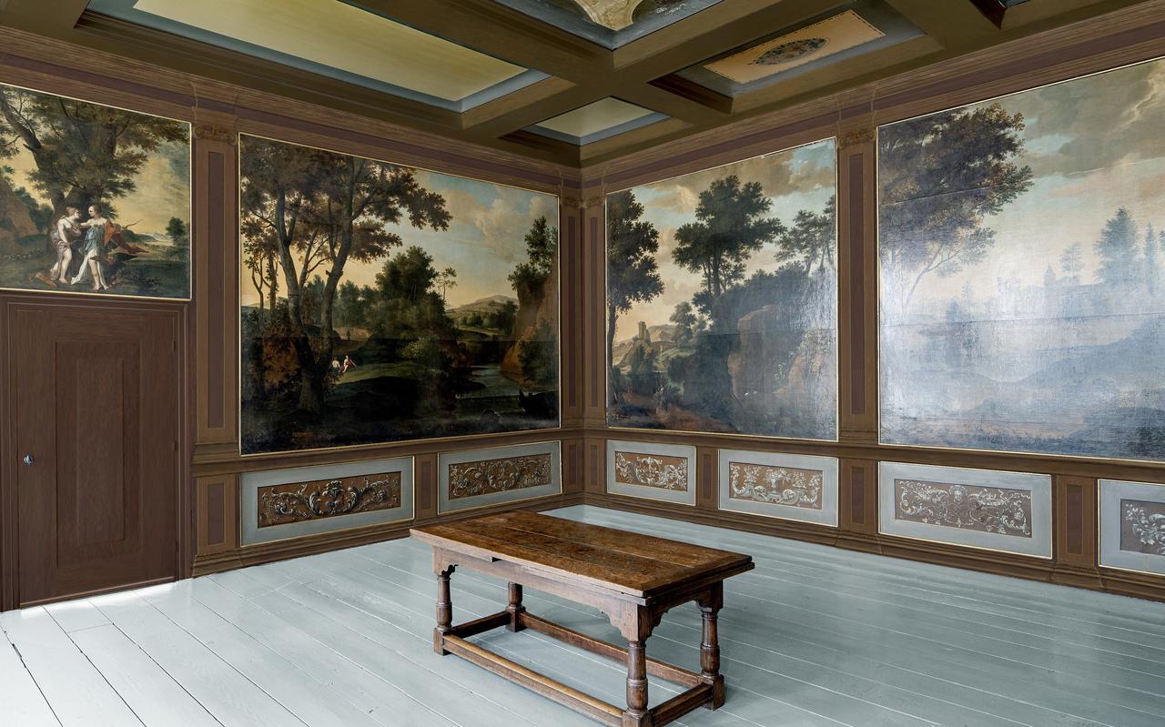 Een digitale reconstructie van de schilderijenzaal. FOTO MUSEUM MARTENA